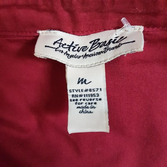 Active Basic Women Red Collar Shirt, M - NWOT - Picture 5 of 6